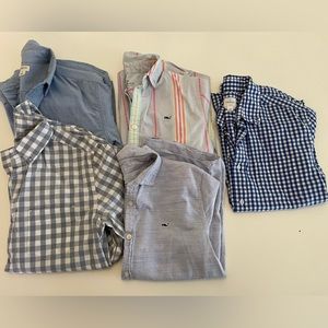 Lot of boys button downs (5 items). Jcrew Factory crewcuts & Vineyard Vines